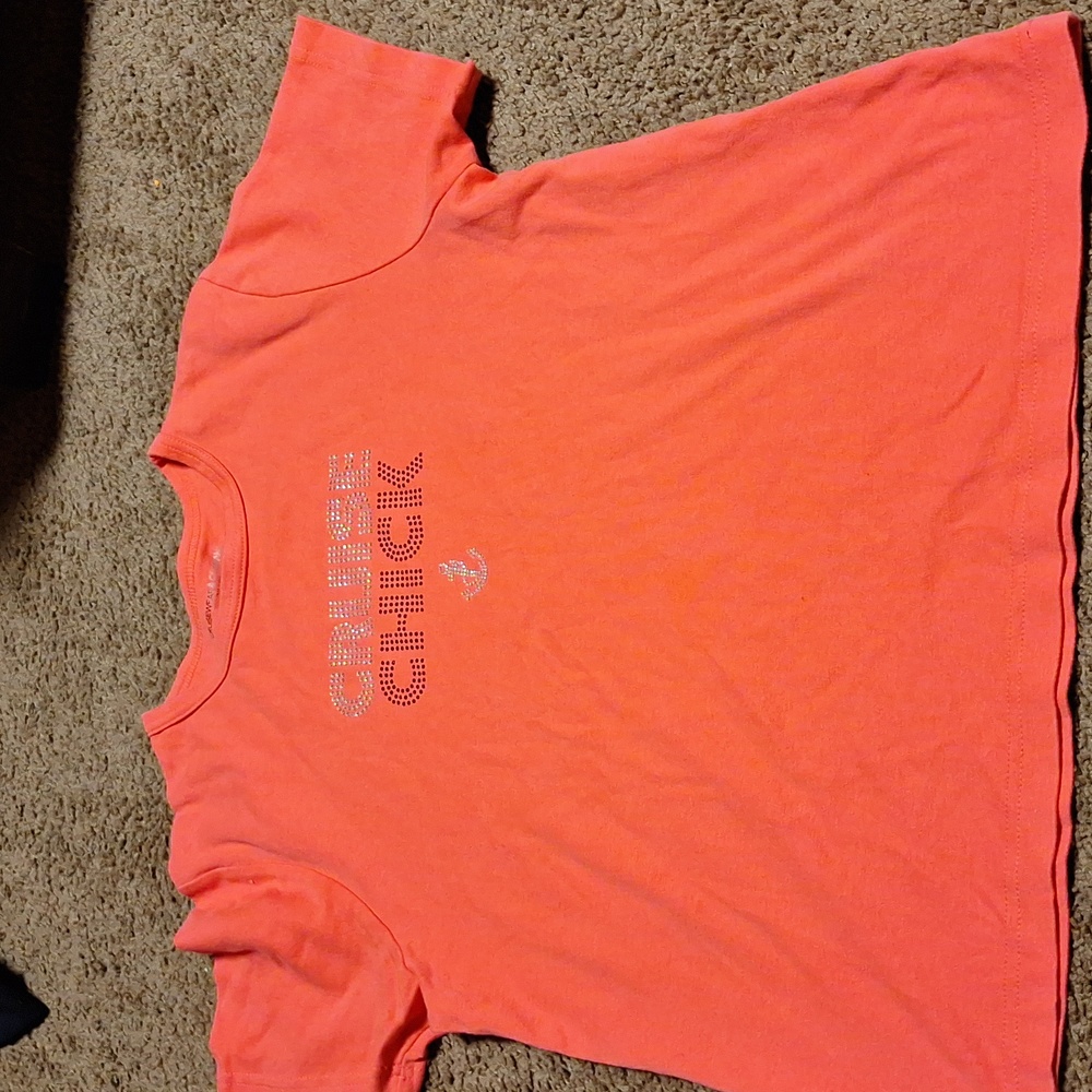 Cruise check pink tee